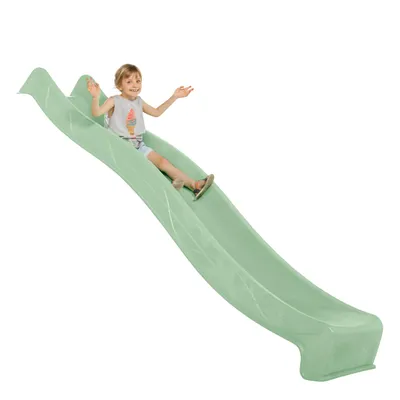Produktbild von 4iQ Slide Wellenrutsche Rutsche 150 Pastellgrün aus HDPE für Kinderspielplatz