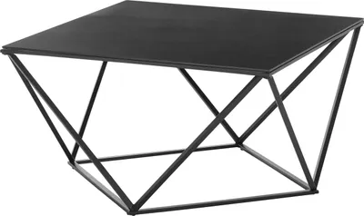 Produktbild von SENTA Couchtisch mit Sicherheitsglas schwarz getönt und Metalluntergestell schwarz matt pulverbeschichtet