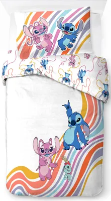 Produktbild von Disney Lilo & Stitch 100% Baumwolle Einzel-Bettwäsche-Set - Inklusive K