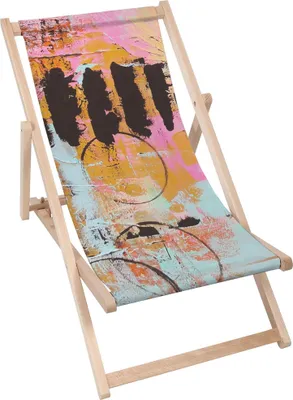 Produktbild von Dreamroots Liegestuhl klappbar Holz, Buchenholz bis zu 130 kg, Sonnenliege klappbar mit 3-stufiger Neigungsregulierung der Rückenlehne, Streer Art