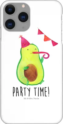 Produktbild von Mr. & Mrs. Panda Iphone 11 Pro Handyhülle Avocado Party Zeit - Weiß - Geschenk, Handy Case, Premium Kunststoff, Glücklich, Happy Birthday, Geburtstag, Schulabschluss