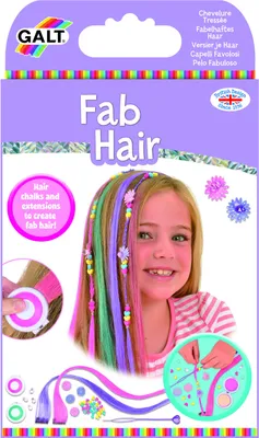 Produktbild von Galt Toys, Fab Hair, Hair Chalk Kit and Extensions Children, 6 Years