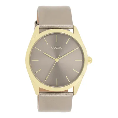 Produktbild von Oozoo Armbanduhr taupe braun Leder Timepieces Damen Analog-Quarzuhr UOC11333
