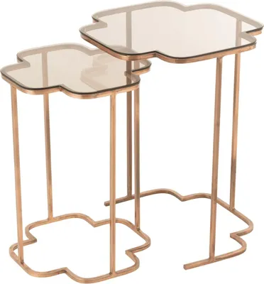 Produktbild von Set aus 2 Beistelltischen aus Metall