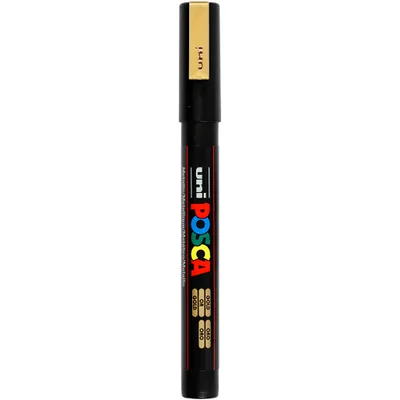 Produktbild von Uni-Ball uni POSCA PC-3M, Gold, Schwarz, Gold, Kunststoff, Polypropylene, Bullet