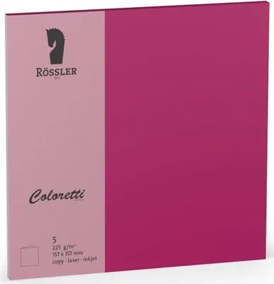 Produktbild von Doppelkarte 157x157 coloretti 5 Einheiten magenta