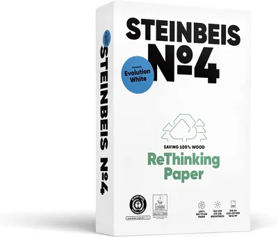 Produktbild von Steinbeis No 4 - Evolution White 80g/m² DIN-A4 500 Blatt 100 % Recycelt weiß