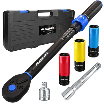 Momentschlüsselset 1/2", 20–230 Nm, ±3 %, 17/19/21 mm Nüsse