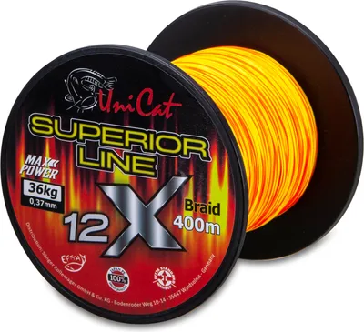 Produktbild von Uni Cat Superior Line Braid 12X - 400m geflochtene Angelschnur, Durchmesser/Tragkraft:0.60mm / 62kg