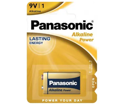 Obrázok produktu pre Panasonic 6LR61APB, Batéria na jedno použitie, 6LR61, Alkalický, 9 V, 1 kusov, Čierna, Zlato