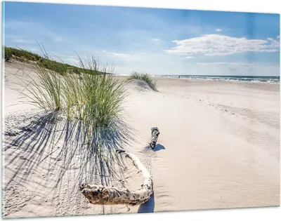 Produktbild von Bilder auf glas - Einteilig - Mrzezyno Strand Meer - 120x80cm - Glasbilder - Wandbilder - Bilder - zum Aufhängen bereit - Wanddekoration aus Glas - Glas Bilder - Wandbild auf Glas - GAA120x80-4281