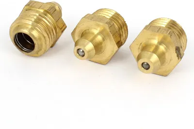 Image de 3 pièces Graisseur Droit 14mm Laiton Filetage Mâle Raccords Nipple