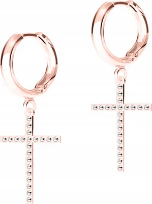 Produktbild von LAREZO Kreuz Ohrringe Silber 925 mit Zirkonia