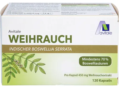 Produktbild von Weihrauch 450 mg Boswellia Serrata Kapseln 120 St