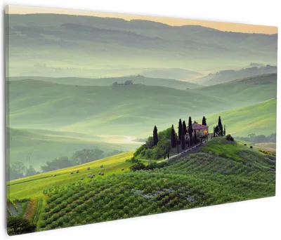 Produktbild von Wallario Premium Leinwandbild Toskana in Italien in Größe 60 x 90 cm