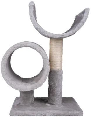 Immagine prodotto di tiragraffi maxxpro - Albero per gatti con tunnel - Peluche e sisal - Grigio