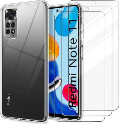 Image de Coque pour XIAOMI REDMI NOTE 11/NOTE 11S 4G : dos en silicone et 3 protections en verre
