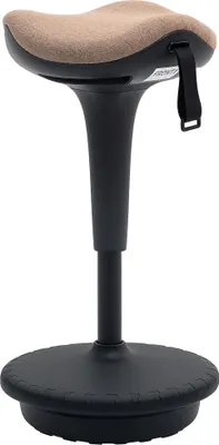 Produktbild von Ergonomischer Balancehocker höhenverstellbar 34x34x68,5-83,5cm braun - Drehbarer Bürostuhl mit Beweglichem Sitz für Aktives Sitzen