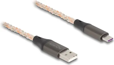 Obrázok produktu pre DeLOCK 88164, 1 m, USB A, USB C, USB 2.0, 0,48 Gbit/s, Priehľadná