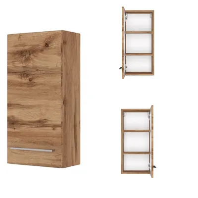 Produktbild von Badezimmerschrank Hängeschrank LOUNY-03 in Wotaneiche Nb., B/H/T: ca. 30/64/20 cm