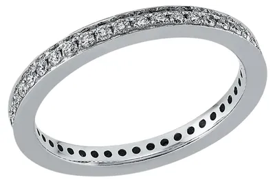 Produktbild von Voll Memoire Ring aus 585/- Weißgold (14 Karat) mit umlaufendem Brillantbesatz, Ringweite 54
