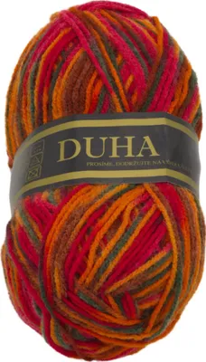 Zdjęcie produktu dla Przędza DUHA – 50 g / 150 m – pomarańczowa, brązowa, czerwona