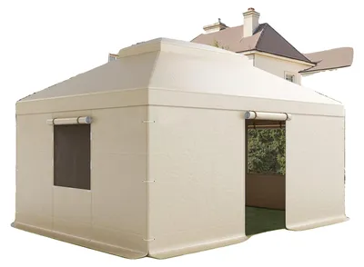 Produktbild von VEVOR Winter Pavillonabdeckung passt für 3,05 x 3,05 m Hartdachpavillons, Allwetter-Pavillonabdeckung mit Seitenwänden und Fenstern, hochdichtes PE-Material, geschlossene Lagerunterstände, Pavillons nicht enthalten, Dachgeschosse mit zwei Etagen-a, 3.68x4.89 m
