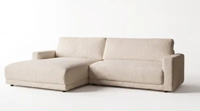 Produktbild von KAWOLA Sofa MARLIN Ecksofa Stoff beige Longchair links