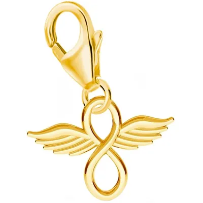Charm Anhänger Flügeln Engel der Unendlichkeit I Gelbgold

