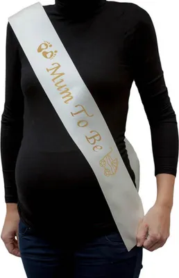 Produktbild von Oblique Unique Schärpe Mum To Be Baby Party Shower Schwangerschaft - creme