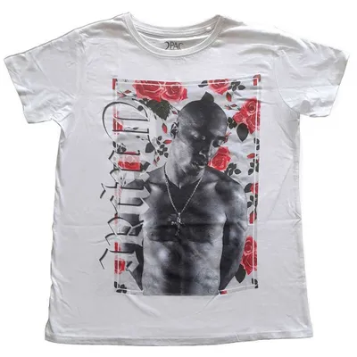 Zdjęcie produktu dla Koszulka damska Tupac: Floral, XX-Large, Biały