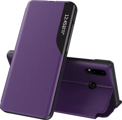 Produktbild von LaimTop Hülle für Huawei P20 Lite, Smart View Fenster Flip Stand Cover Kunstleder Schutzhülle für Huawei P20 Lite Lila