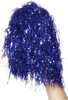 Image de Smiffys - Métallique - Pompon pack de 2 SM172 (taille unique) (Bleu)