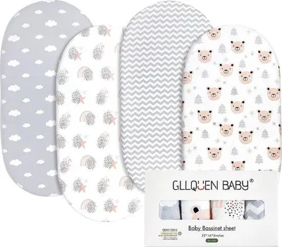 Obrázok produktu pre Ochranné podložky na matrac pre bábätká, sada 4 kusov –  Oeko-Tex 100, rozmer 81 x 41 cm