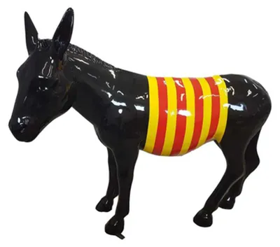 Produktbild von abstrakte Skulptur Esel Dekoration Figur Kunststoff Statuen Deko Statue 174cm