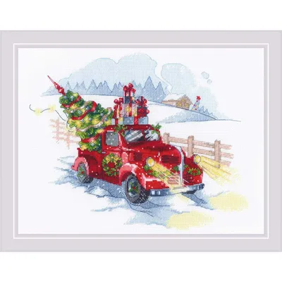 Obrázok produktu pre Riolis počítaný krížikový steh "Na sviatky" 33x25cm, počítaný