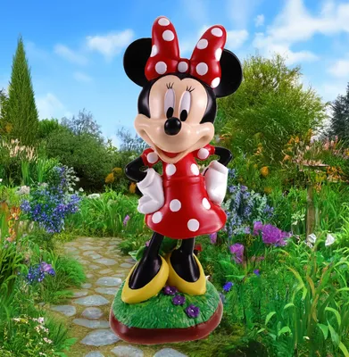 Produktbild von Minnie Mouse Gartenfigur Wetterfeste Disney Dekoration für Garten Zuhause| 40cm