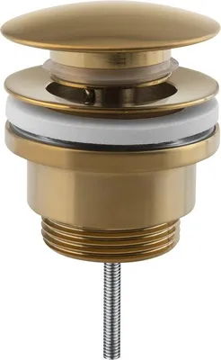 Productafbeelding van Sapho wastafelafvoer, 5/4 inch, klik-klak, grote kurk, voor wastafels met een afvoergat van 10-55 mm, mat goud
