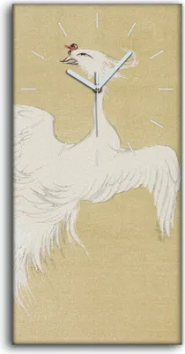 Produktbild von Küche Wohnzimmer Wand Leinwand Uhr 30x60 Gemälde Abstrakte Kunst Tier Vogel - weiße Hände