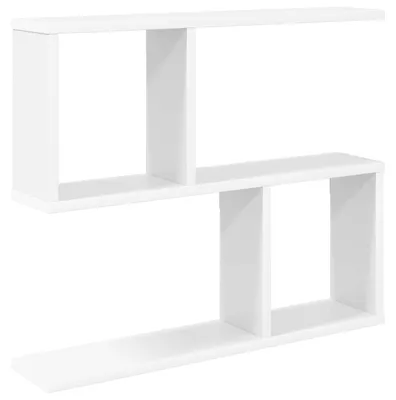 Obrázek produktu pro vidaXL Nástěnná police, bílá, 60 x 12 x 50,5 cm, materiál: dřevotříska