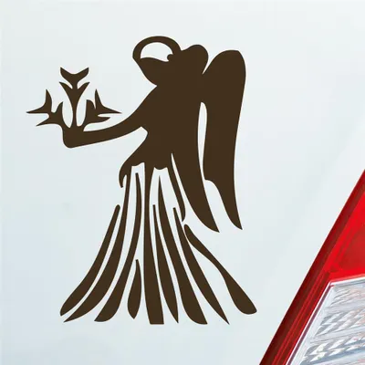Produktbild von Auto Aufkleber Sternzeichen Jungfrau Tier Motorrad KFZ Roller 10x8 cm Braun Sticker Heckscheibenaufkleber