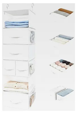 Produktbild von Hängender Schrank Organizer, 1er-Pack Hängeregal mit Schubladen, Weiß