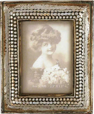 Produktbild von Clayre & Eef Bilderrahmen 6x9 cm Silberfarbig Kunststoff