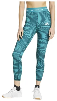 Obrázok produktu pre Legíny Adidas Techfit Printed "Pure Teal" pre Dámske