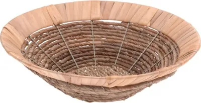 Produktbild von Obstkorb Obstschale Korb rund Holz Schale Geflecht Küche Wohnaccessoire Obst Gemüse Schüssel