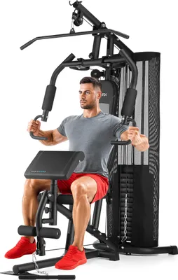 Obrázek produktu pro Gymtek® Posilovací stanice pro domácnost, fitness stanice, multistanice - přítahy na laně - přítahy - hrudní lis - motýlek - 14 x 4,5 kg