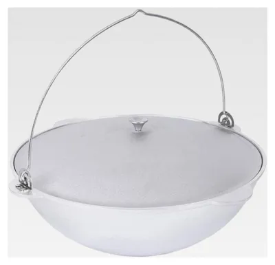 Produktbild von Kazan Asien Topf Tatarskij mit Deckel Kasan Wok 15 L für Camping Aluguss