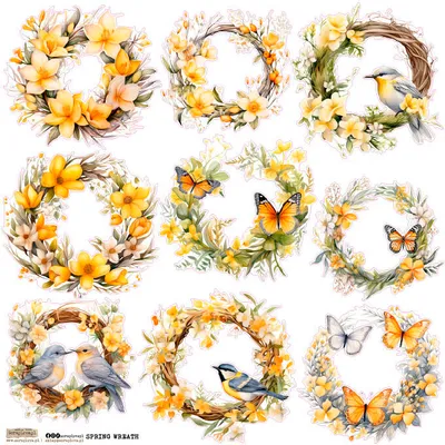 Immagine prodotto di AUFKLEBER - ScrapLove - Ghirlande di primavera