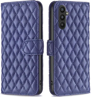 Produktbild von Samsung Galaxy A34 Hülle - BINFEN Rhombus Klapphülle - Blau