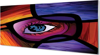 Produktbild von Glasbilder 125x50 Wandkunst Augenbild